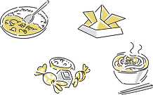 食べ物などのイラスト